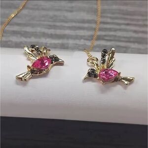 Gold Filled Humming Bird Threader Earrings